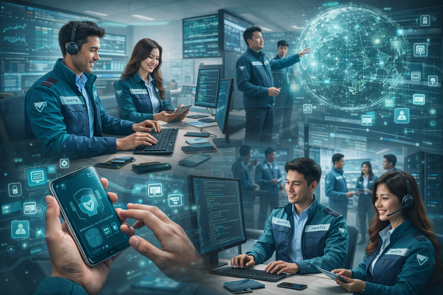 Professional team collaboration